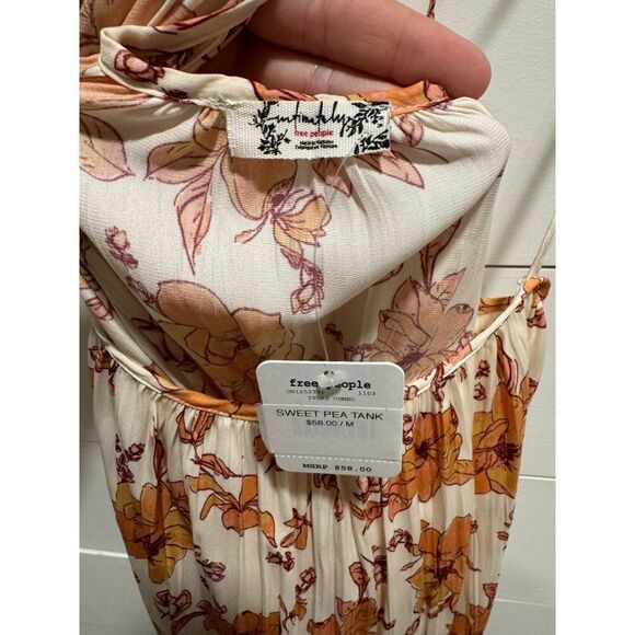 Intimately Free People Sweet Pea Tank Ivory Combo NWT Medium - Picture 2 of 7